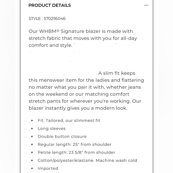 WHBM Signature Blazer in Ecru - Picture 6 of 13